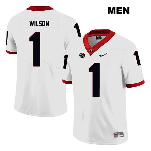 Georgia Bulldogs Men's Divaad Wilson #1 NCAA Legend Authentic White Nike Stitched College Football Jersey DLW2856IK